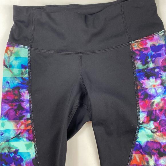 ATHLETA Floral Fade Ankle Leggings Reflective Black Multi Women’s XS 438834-00 - Picture 6 of 13